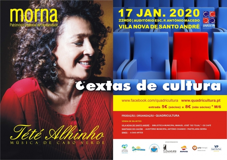 Cartaz de Tété Alhinho nas Cextas de Cultura 2019