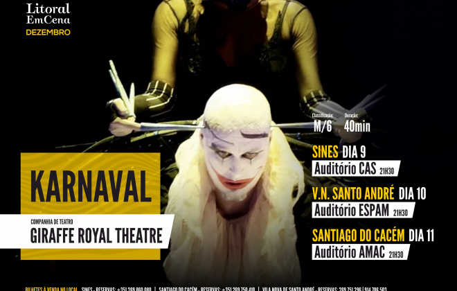 Estreia de ‘Karnaval’ em Portugal encerra programação de 2021 do Litoral EmCena