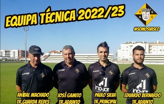 Vasco da Gama de Sines apresenta equipa técnica para a época 2022-2023