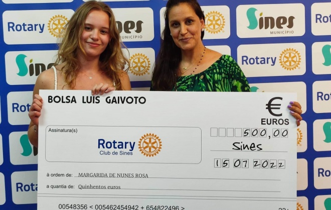 Rotary Club de Sines reconhece mérito e concede “Bolsa de Estudo Luís Gaivoto”