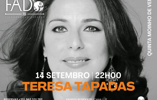 Teresa Tapadas atua esta quarta-feira no HS Clube de Fado em Vila Nova de Milfontes