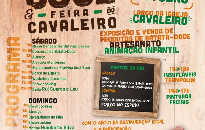 Localidade do Cavaleiro recebe a Festa da Batata-doce a 22 e 23 de outubro