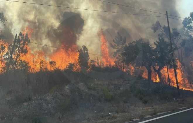 Bombeiros já dominaram uma das três frentes do fogo em Odemira