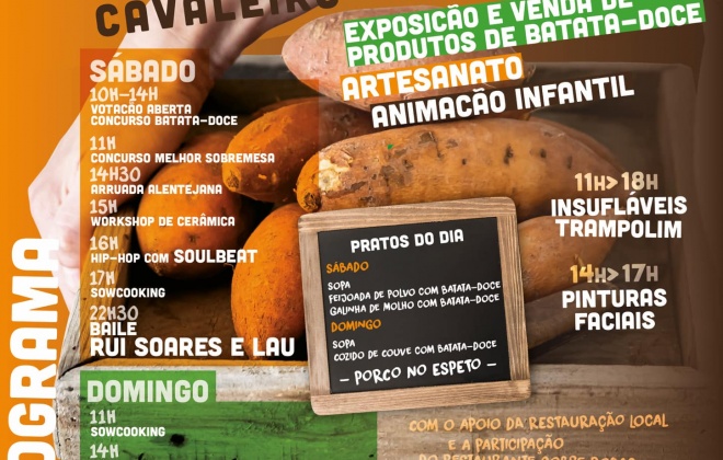Aldeia do Cavaleiro recebe a Festa da Batata-doce dia 28 e 29 de outubro