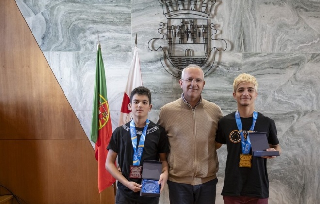 Pedro Scarpi e Bernardo Pinela recebidos na Câmara Municipal de Sines