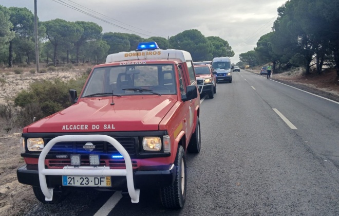 Colisão provoca um ferido grave na Comporta em Alcácer do Sal
