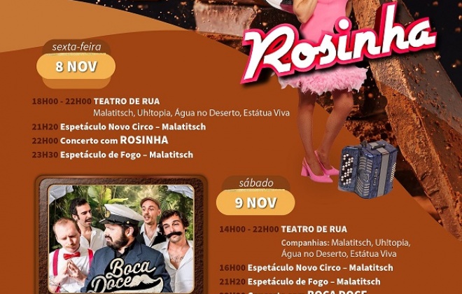 Chocolate e São Martinho estão em destaque de 1 a 11 de novembro em Grândola