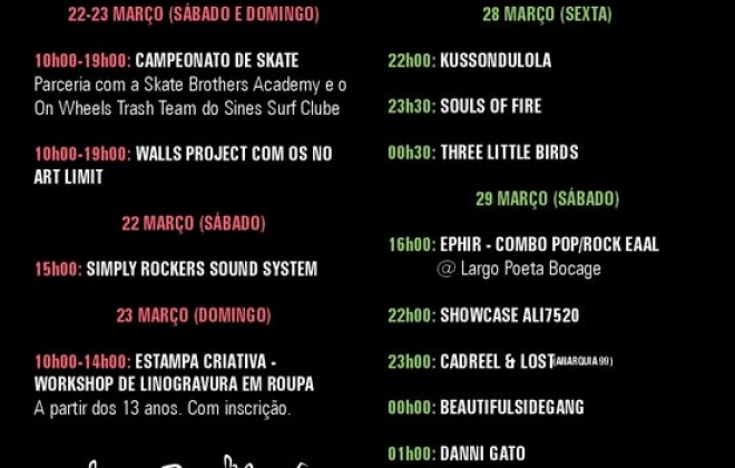 Música, skate e arte na Semana da Juventude de Sines