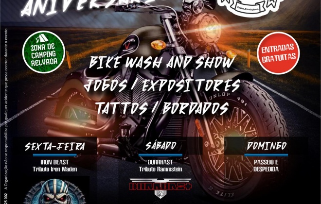 Grupo Motard de Vila Nova de Santo André comemora o 18. aniversário de 1 a 3 de agosto
