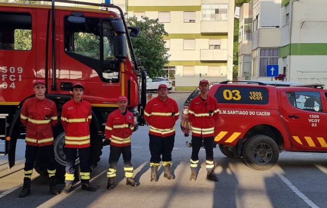 Bombeiros do Alentejo Litoral que estavam em Nisa já regressaram a casa