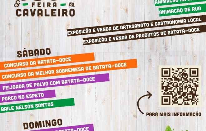 Aldeia do Cavaleiro recebe a Festa da Batata-Doce dias 18 e 19 de outubro