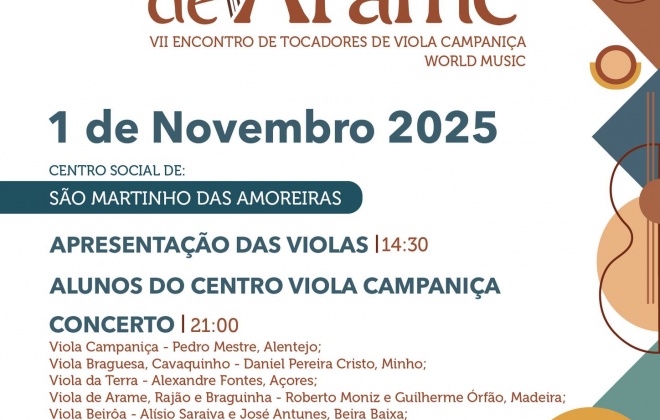 São Martinho das Amoreiras recebe Encontro de Violas de Arame e de Tocadores de Viola Campaniça