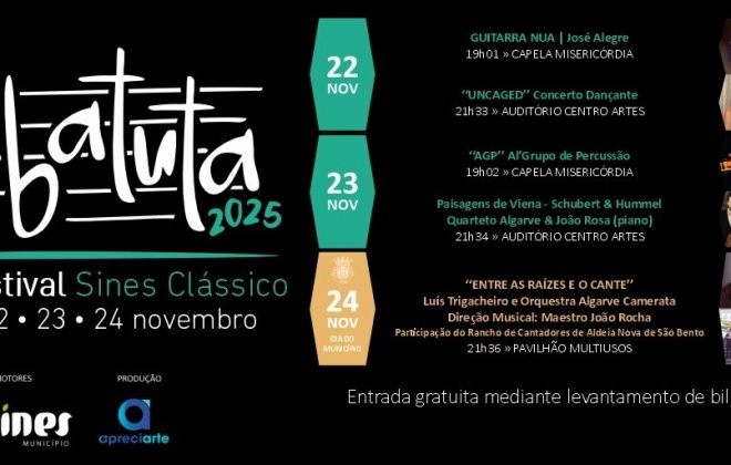 Sines recebe entre sábado e segunda-feira a quarta edição do Festival Batuta