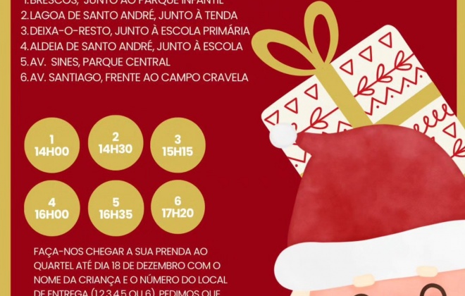 Bombeiros de Santo André ajudam Pai Natal a entregar prendas