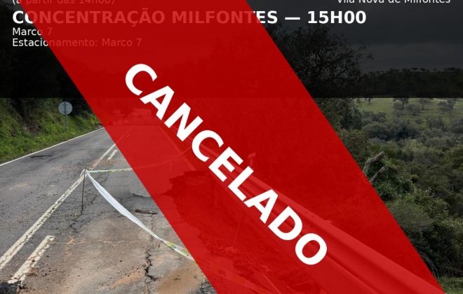 Promessa de obras leva ao cancelamento da manifestação em Cercal do Alentejo