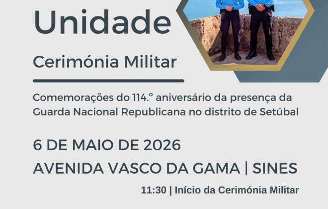 Avenida Vasco da Gama em Sines recebe aniversário da GNR nesta quarta-feira