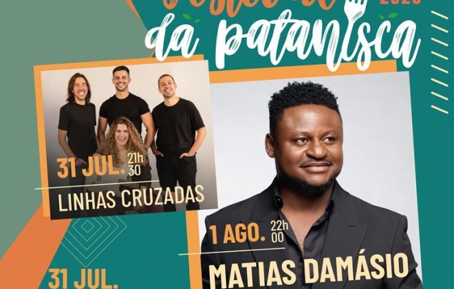 Cercal do Alentejo recebe 6.ª edição do Festival da Patanisca com Matias Damásio e roteiro gastronómico