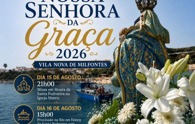 Vila Nova de Milfontes celebra as Festas em Honra de Nossa Senhora da Graça a 15 e 16 de agosto