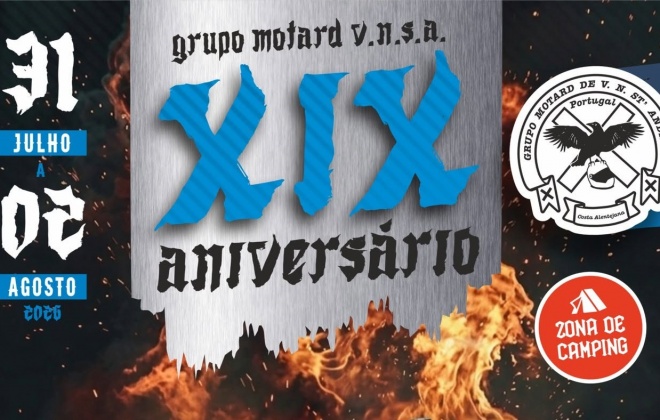 Grupo Motard de Vila Nova de Santo André celebra XIX aniversário com tributos ao rock