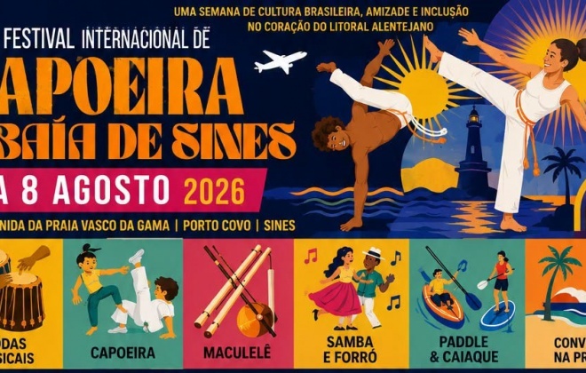 Sines e Porto Covo acolhem a 4.ª edição do Festival Internacional de Capoeira a partir desta segunda-feira